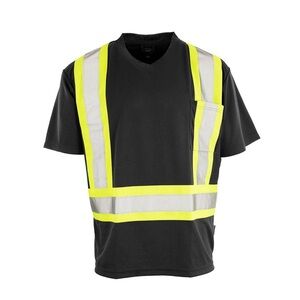 Forcefield High Visibility Short Sleeve Safety T Shirt Men’s Medium Work Shirt